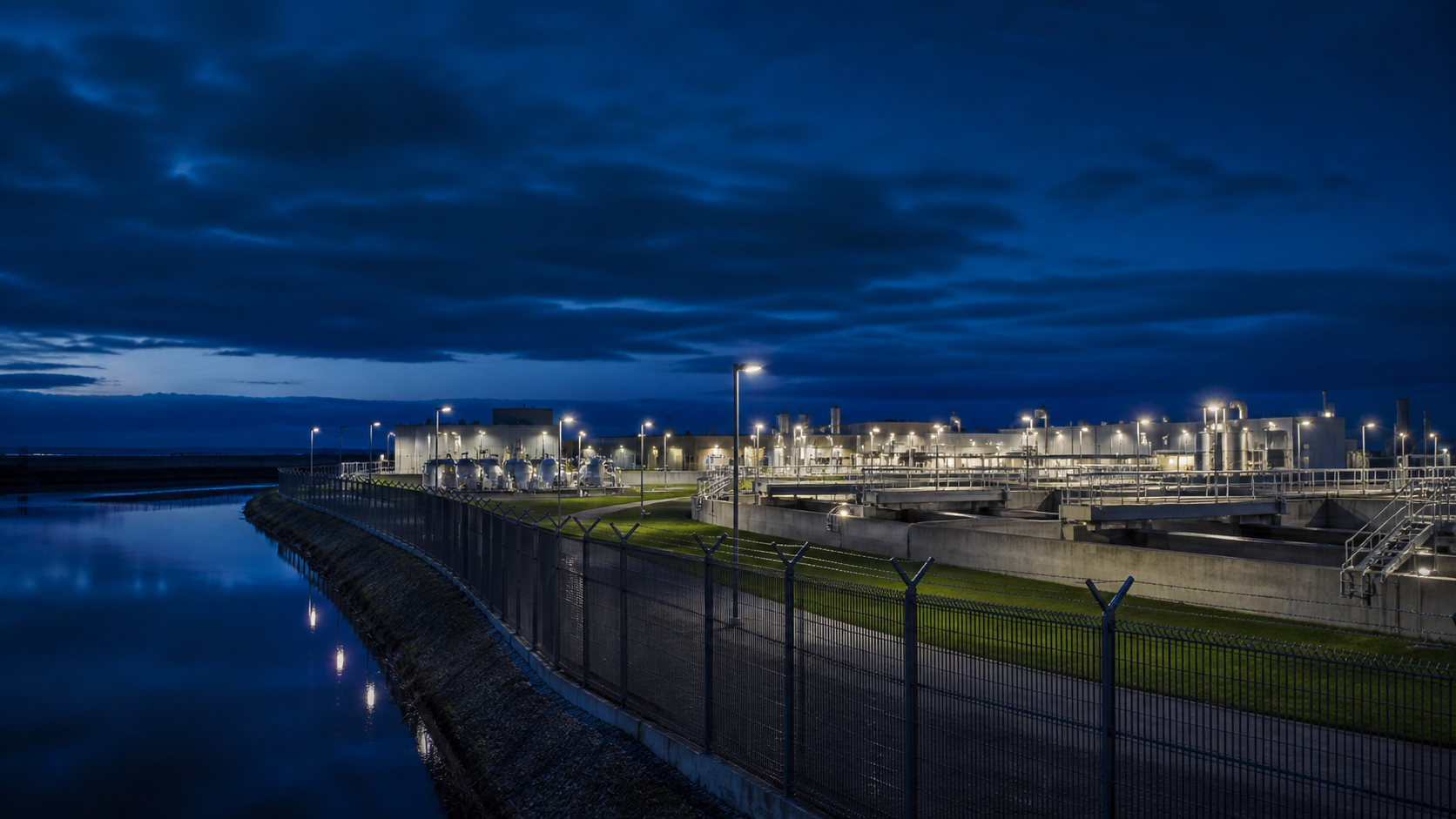Critical utility site with a controlled perimeter